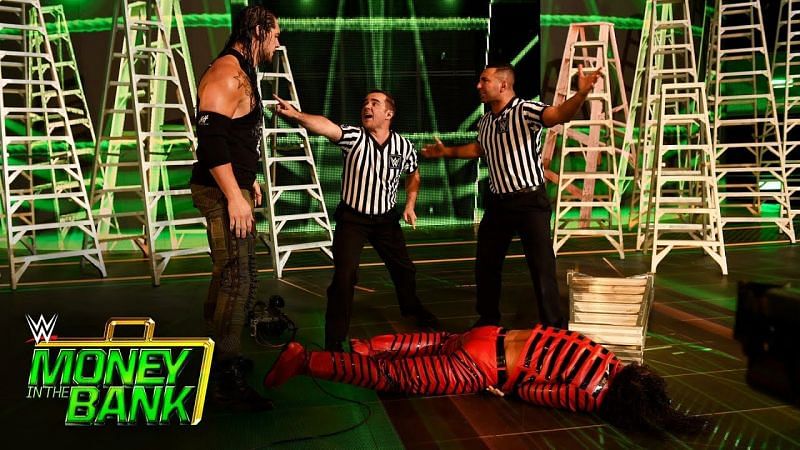 Baron Corbin after beating up Shinsuke Nakamura at Money in the Bank